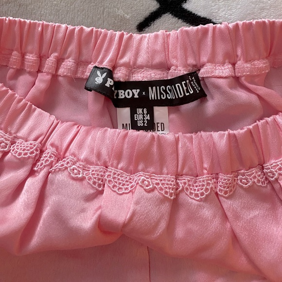 playboy missguided satin shorts - Picture 2 of 3
